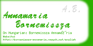 annamaria bornemissza business card